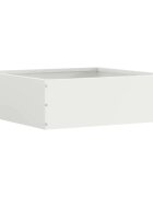vidaXL Ограда за трева 40 x 40 x 13 cm Стомана Бяло