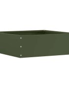 vidaXL Ограда за трева 40 x 40 x 13 cm Стомана Маслиненозелено