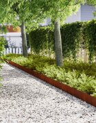 vidaXL Ограда за трева 50 бр. 100 x 0.05 x 20 см Патинираща стомана