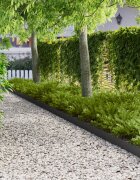 vidaXL Ограда за трева 50 бр. 103 х 15 см Стомана Черно