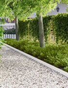 vidaXL Ограда за трева 50 бр. 103 x 10 см Стомана Бяло
