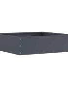 vidaXL Ограда за трева 50 x 50 x 13 см Стомана Антрацит