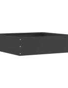 vidaXL Ограда за трева 50 x 50 x 13 см Стомана Черно