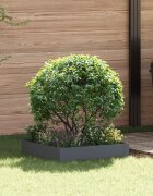 vidaXL Ограда за трева 60 x 60 x 20 см Стомана Антрацит