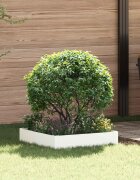 vidaXL Ограда за трева 60 x 60 x 20 см Стомана Бяло