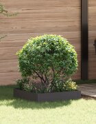 vidaXL Ограда за трева 60 x 60 x 20 см Стомана Черно