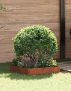 vidaXL Ограда за трева 60 x 60 x 20 см Стомана Ръждясало