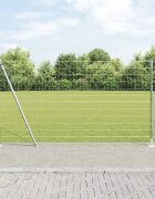 vidaXL Оградата на открито Euro с бетонна основа 10 x 12 м Сребристо