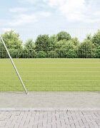 vidaXL Оградата на открито Euro с бетонна основа 10 x 15 m Сребристо