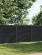 vidaXL Ограден панел сив 526x186 см WPC