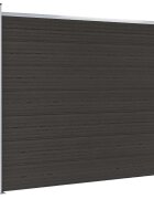 vidaXL Ограден панел WPC 175x146 см черен