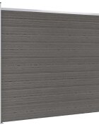 vidaXL Ограден панел WPC 175x146 см сив