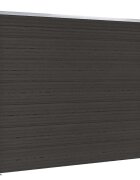 vidaXL Ограден панел WPC 180x146 см черен