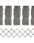 vidaXL Огради хармоника 5 бр сиви чамова дървесина масив 180x30 см