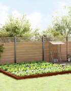 vidaXL Огради за охлюви 20 бр. 100 x 35 x 25 см Патинираща стомана