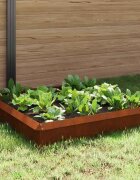 vidaXL Огради за охлюви 8 бр. 100 x 35 x 25 см Патинираща стомана