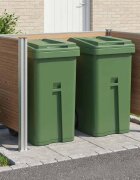 vidaXL Оградка за кошче Кафяво 161 x 85 x 115 см Алуминий и WPC