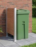 vidaXL Оградка за кошче Кафяво 85 x 12 x 115 см Алуминий и WPC