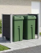 vidaXL Оградка за кошче Сиво 161 x 85 x 115 см Алуминий и WPC
