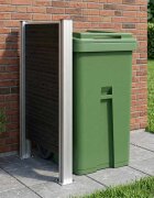 vidaXL Оградка за кошче Сиво 85 x 12 x 115 см Алуминий и WPC