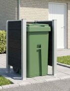 vidaXL Оградка за кошче Сиво 85 x 85 x 115 см Алуминий и WPC