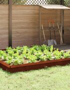 vidaXL Оградка за охлюви 16 бр. 100 x 35 x 25 см Кортенова стомана