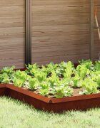 vidaXL Оградка за охлюви 4 бр. 135 x 135 x 25 см Кортенова стомана