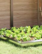 vidaXL Оградка за охлюви 4 бр. 135 x 135 x 25 см Поцинкована стомана