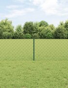 vidaXL Оградна мрежа с пост 10 x 06 м ПВЦ-обработена стомана Зелено
