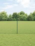 vidaXL Оградна мрежа с пост 10 x 12 м ПВЦ-обработена стомана Зелено