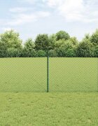 vidaXL Оградна мрежа с пост 25 x 1 m ПВЦ-обработена стомана Зелено