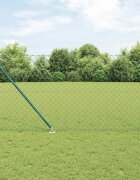 vidaXL Оградна мрежа с шипове 1 x 25 m ПВЦ-обработена стомана Зелено