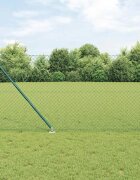 vidaXL Оградна мрежа с шипове 10 x 1 m ПВЦ-обработена стомана Зелено