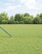 vidaXL Оградна мрежа с шипове 25 x 04 m ПВЦ-обработена стомана Зелено