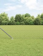 vidaXL Оградна мрежа с шипове 25 x 08 m ПВЦ-обработена стомана Сиво
