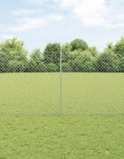 vidaXL Оградна мрежа със стълб 10 x 12 м Поцинкована стомана