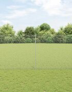 vidaXL Оградна мрежа със стълб 10 x 14 м Поцинкована стомана