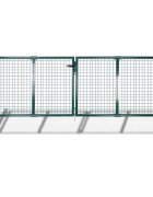 vidaXL Оградна порта стомана 300x125 см зелена