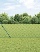 vidaXL Оградна решетка за закрепване на земята 10 x 1 m Зелено Мрежа
