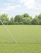 vidaXL Оградна решетка за закрепване на земята 10 x 15 m Сребристо