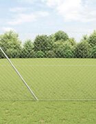vidaXL Оградна решетка за закрепване на земята 10 x 15 m Сребристо