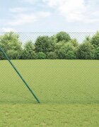 vidaXL Оградна решетка за закрепване на земята 10 x 16 m Зелено Мрежа