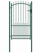 vidaXL Оградна врата с шипове EMMEN 104 x 1345 cm С ключалка