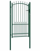 vidaXL | Оградна врата с шипове | с заключване Зелен 100 x 175 cm