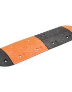 vidaXL Ограничител на скоростта жълто и черно 129x325x4 см каучук