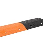 vidaXL Ограничител на скоростта жълто и черно 97x325x4 см каучук