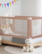 vidaXL Ограничител за бебешко легло таупе 160x25 см плат