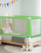 vidaXL Ограничител за бебешко легло зелен 160x25 см плат