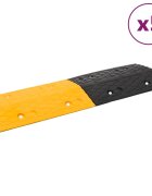 vidaXL Ограничители на скоростта 5 бр жълто и черно 97x325x4 см гума
