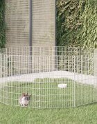 vidaXL Ограждение за свободно отглеждане на животни 12-панела 54x80 см